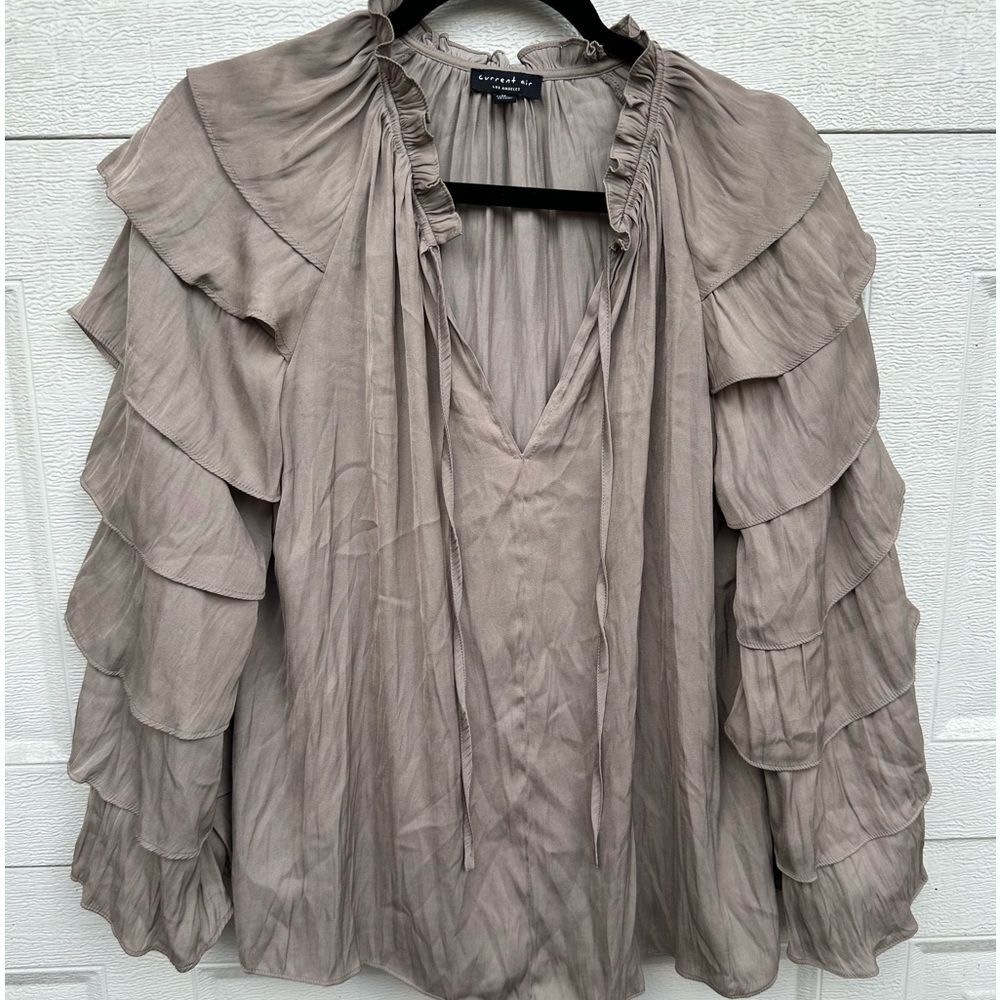 Current Air Ruffle Sleeve Blouse Size Medium